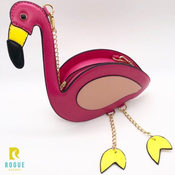 🆕🌸Hot Pink Flamingo Crossbody Clutch Purse!🌸🆕 - Picture 2 of 8